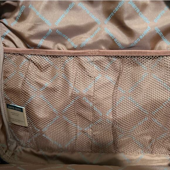 Pierre Cardin Black Brown Computer Tote Two Big‎ Mesh Pockets Holds 15" Laptop - Picture 9 of 9